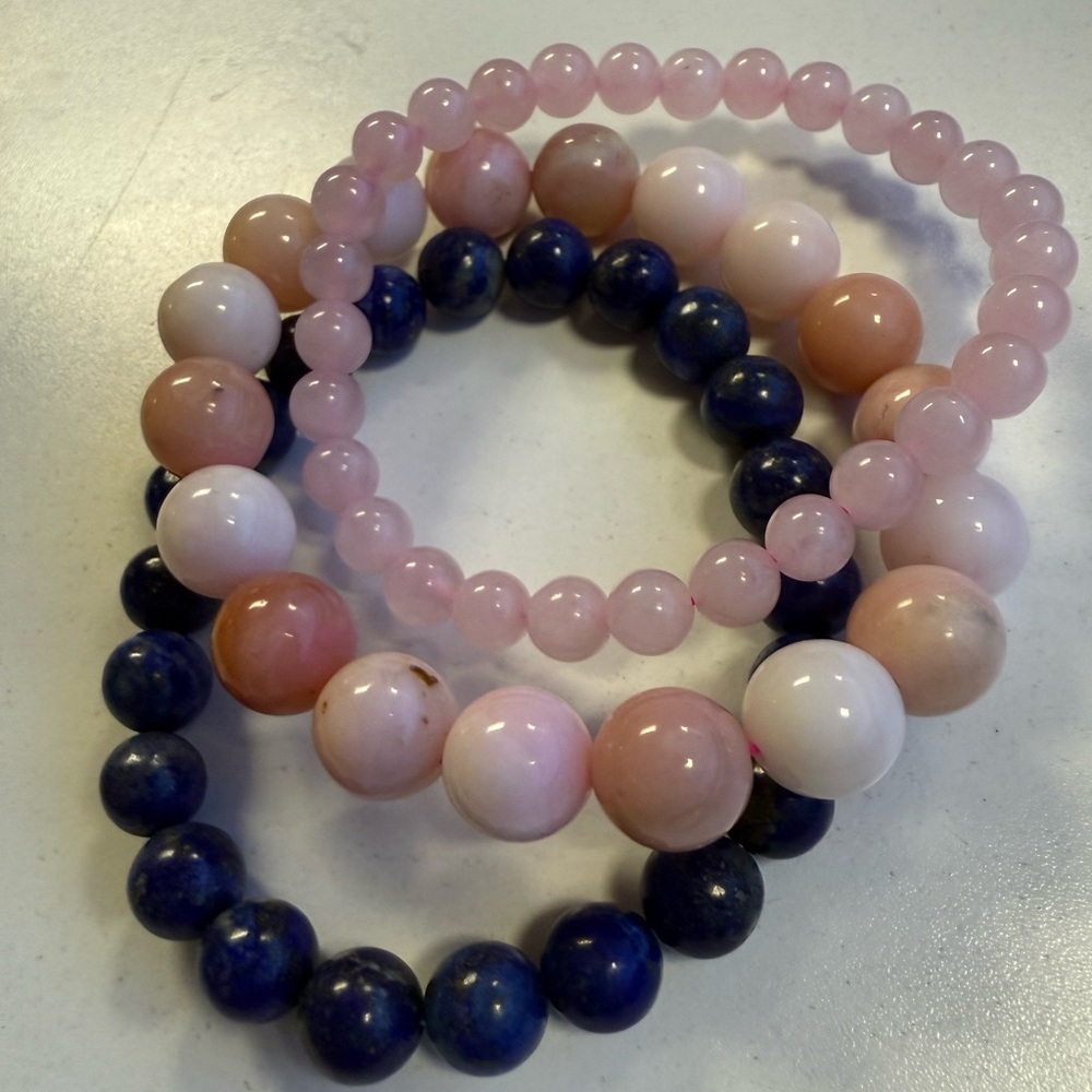 Truth & Heart Crystal Stack (3pc) | Lapis Lazuli, Rose Quartz, Pink Opal